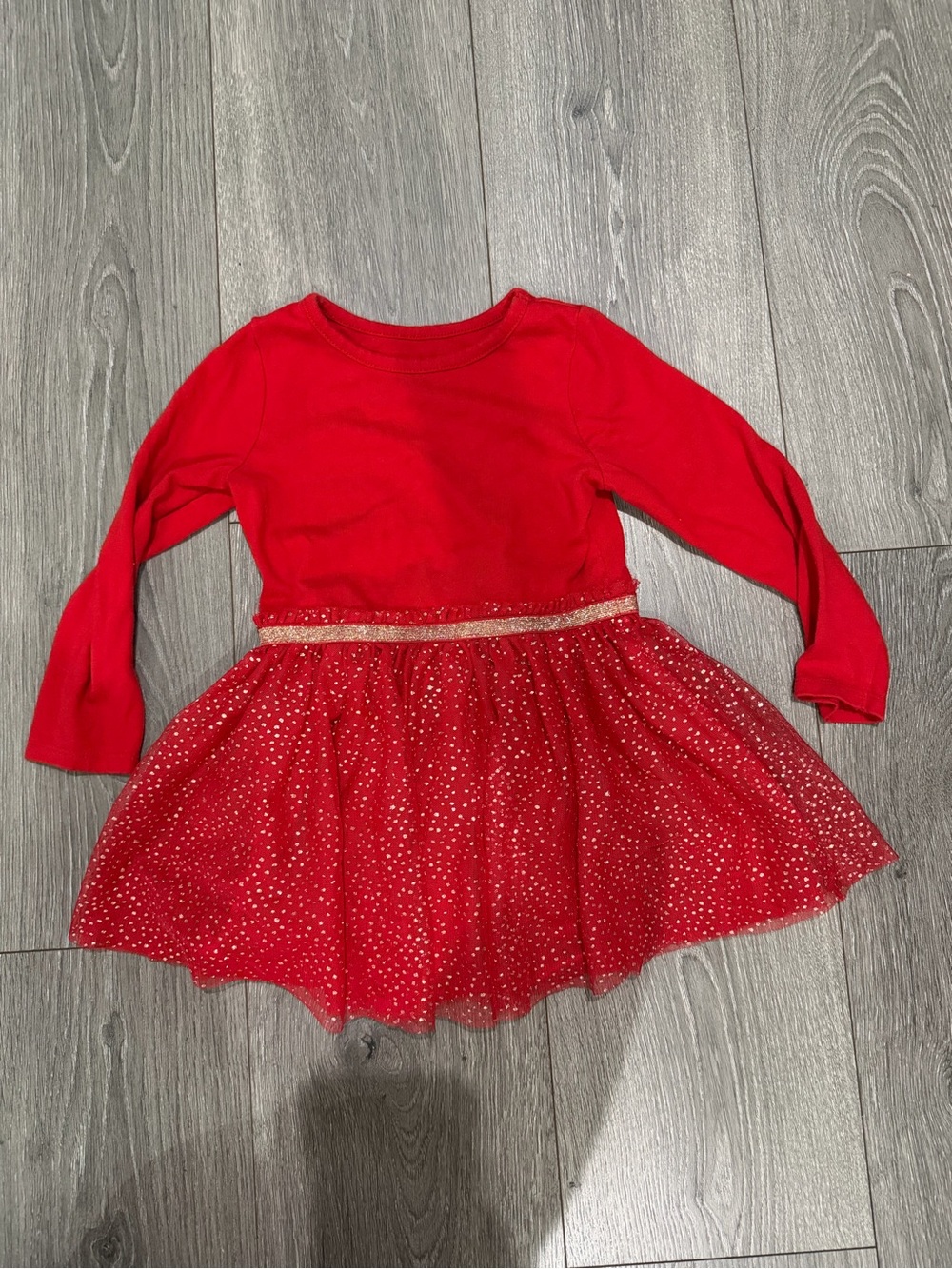 Cat and Jack Red Sparkle Tutu Dress size 3T